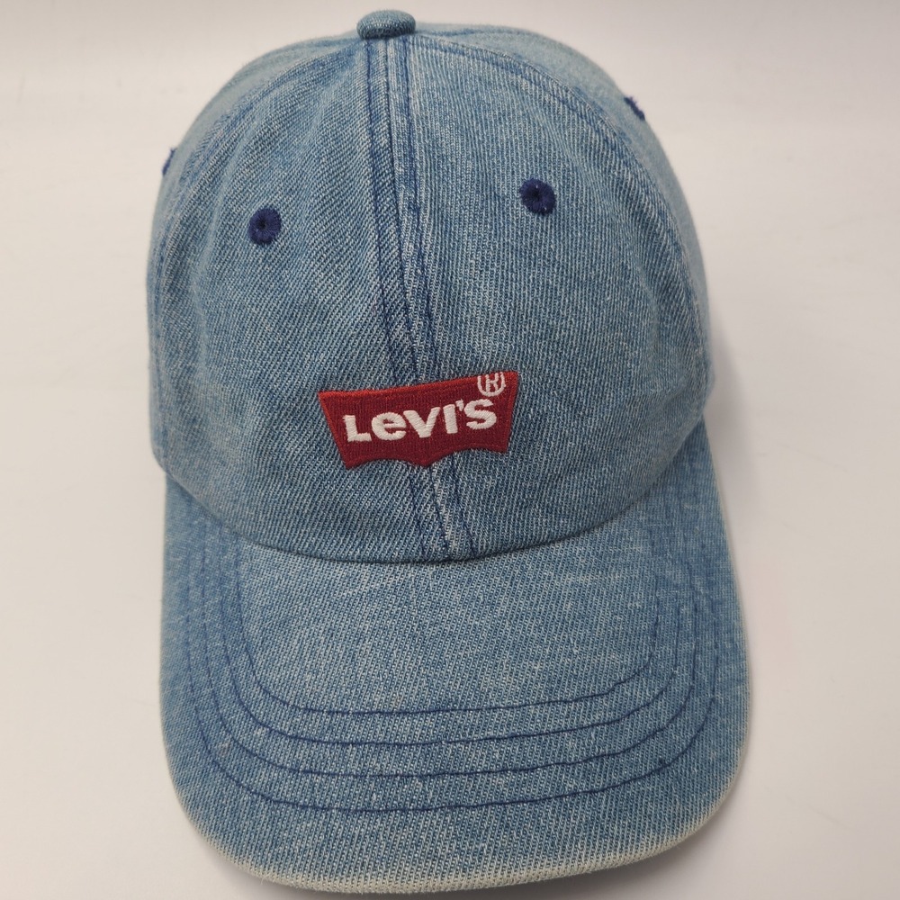 Levis Hat Snapback Blue Red Denim Batwing Logo Casual Cotton Baseball Dad Men